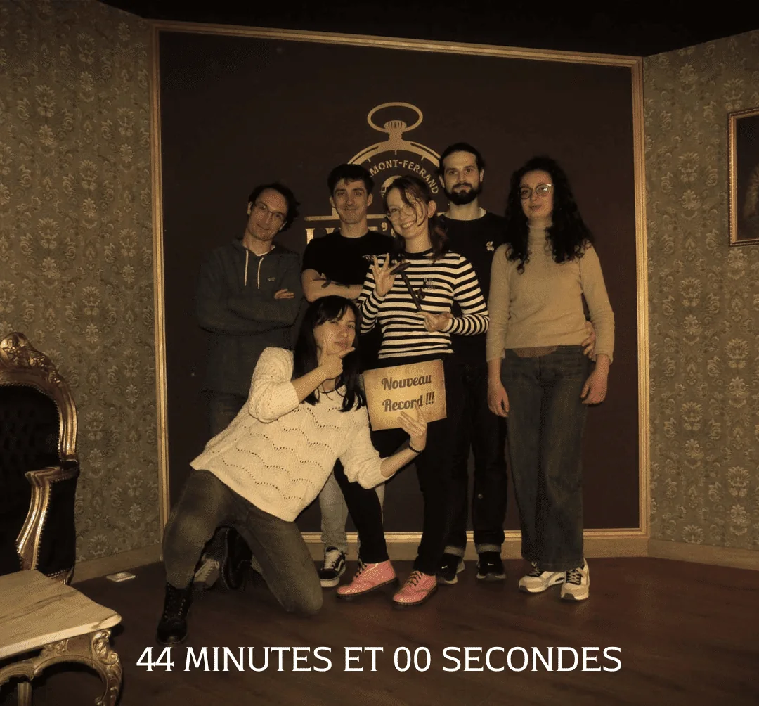 Équipe victorieuse de la salle d'escape game Le Serment de Lafayette