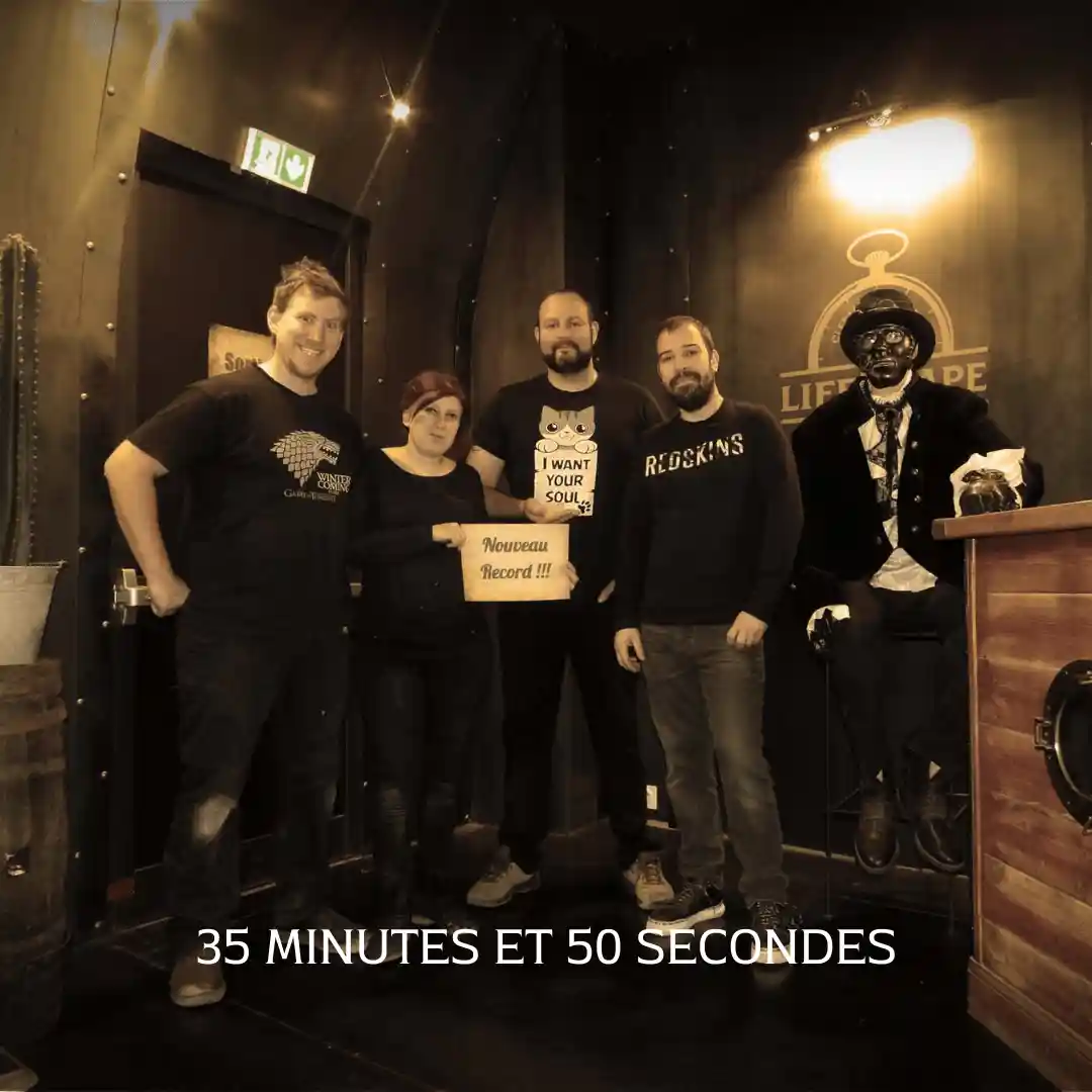 Équipe victorieuse de la salle d'escape game La Légende de Ragnarr
