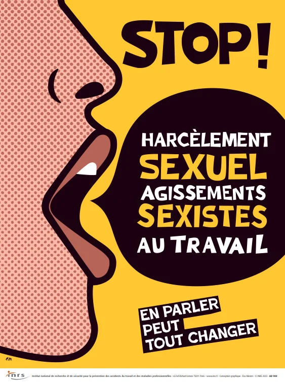 Affiche « STOP ! Harcèlement sexuel, agissements sexistes au travail »