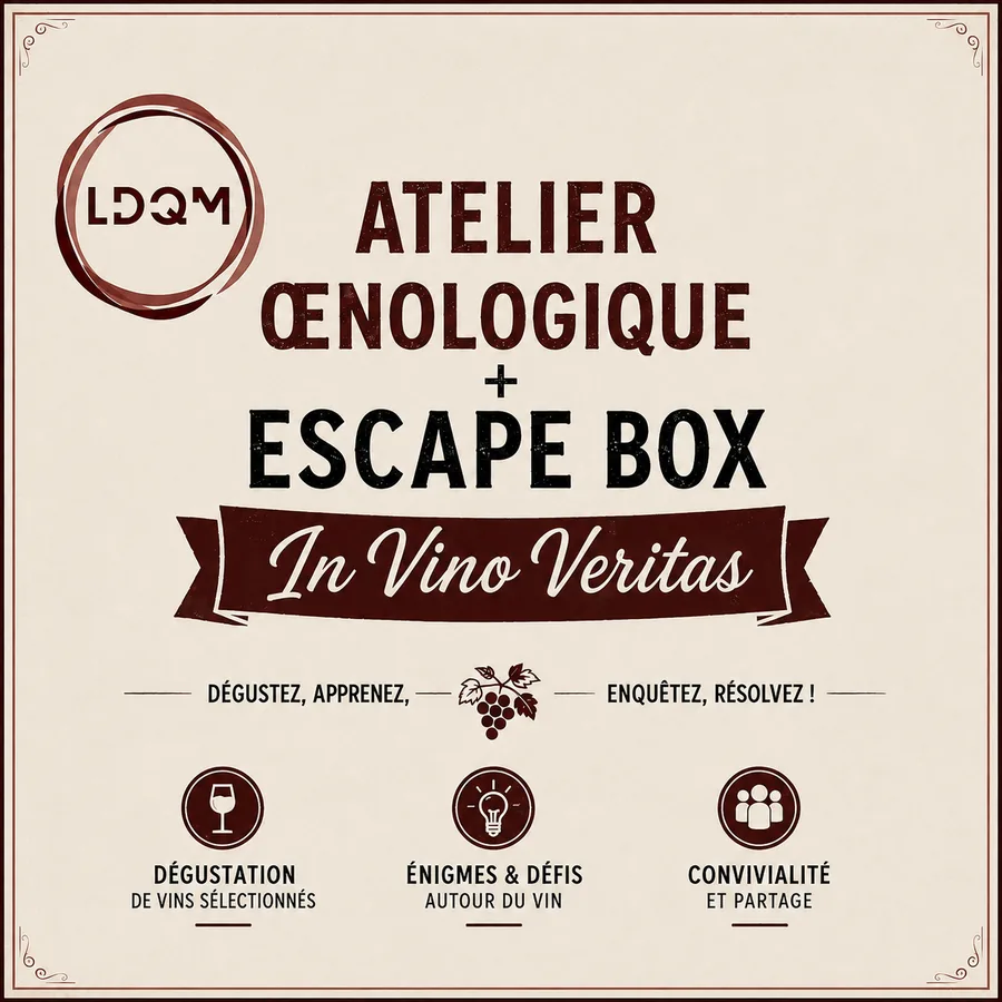 Pack In Vino Veritas — Atelier œnologique + Escape Box