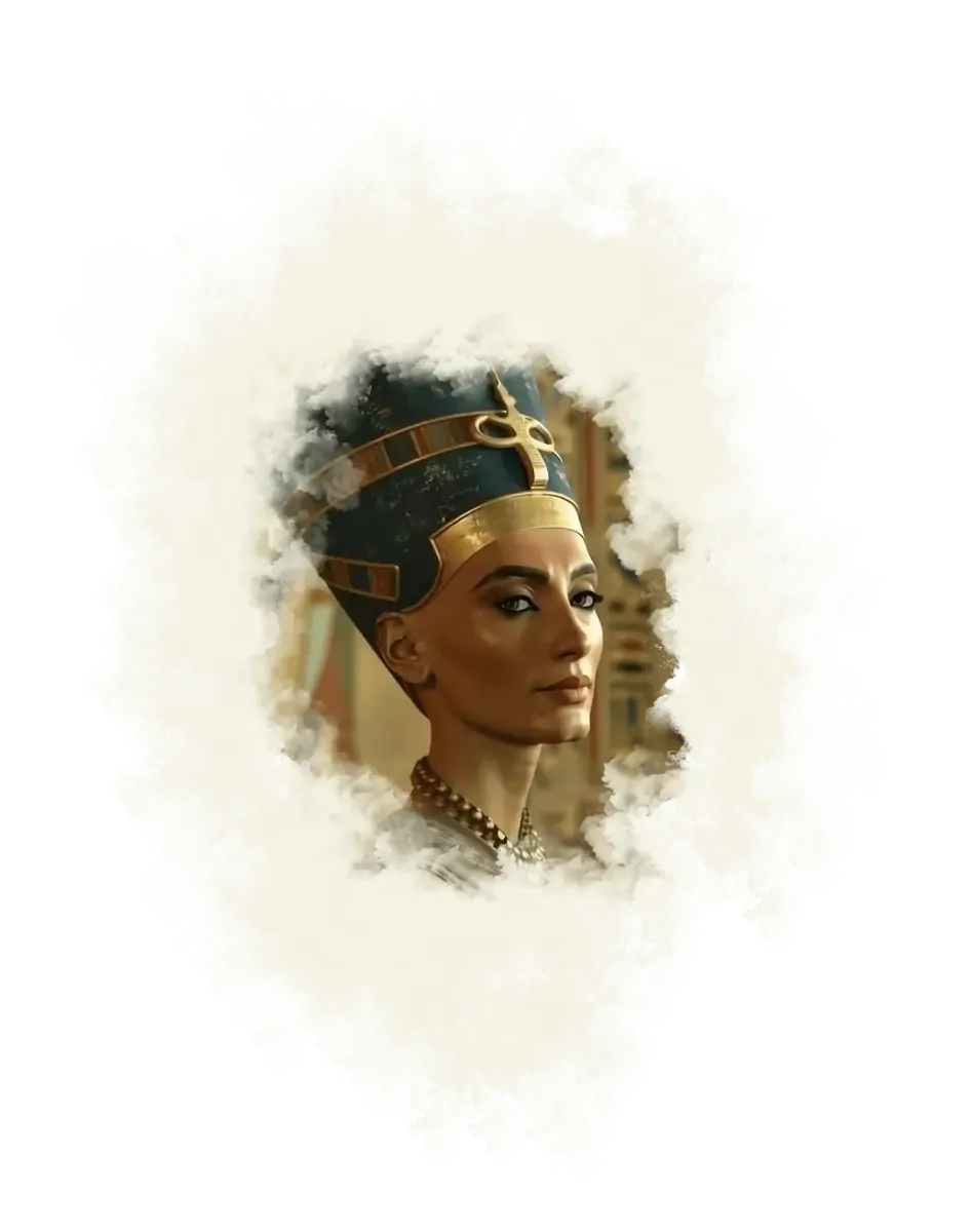 Portrait réaliste de Néfertiti, reine d'Égypte